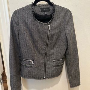 Cropped moto jacket